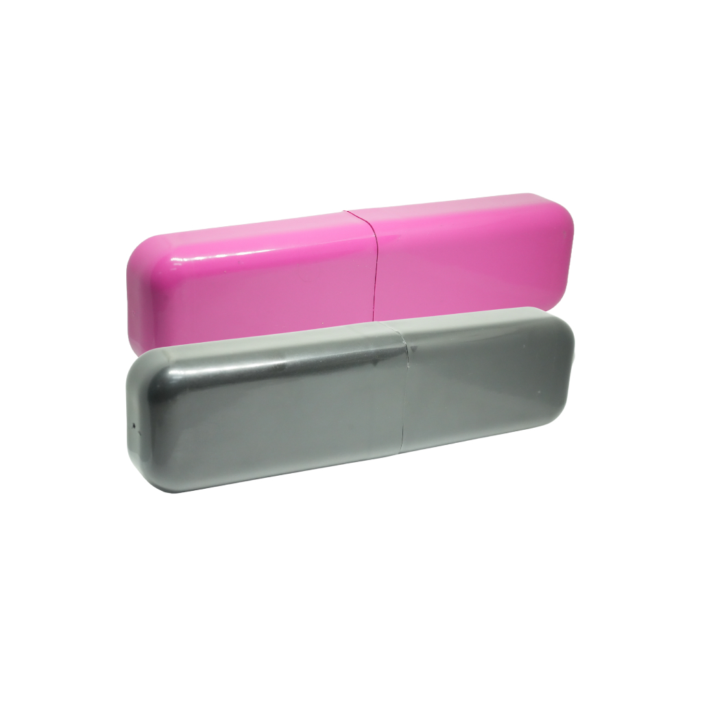 Kit com 2 Estojos Porta Escova e Pasta de Dente para Viagem – Plástico Resistente – Cores Sortidas em Oferta na Shopee