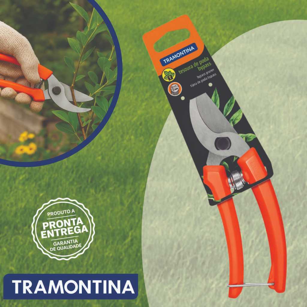 Tesoura Poda De Lâmina Metálica E Cabo Plástico Tramontina em Oferta na Shopee