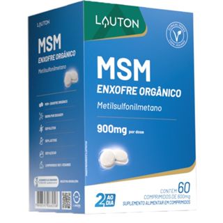 MSM Enxofre Orgânico 450mg 60 Caps - Lauton em Oferta na Shopee
