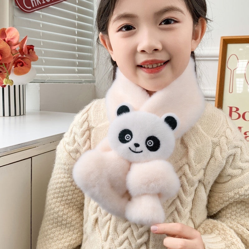 Cachecol Infantil Pelúcia Cachecol com Boneca Menina e Menino Cachecol de Cola Quente Fashion Para 2-16 Anos