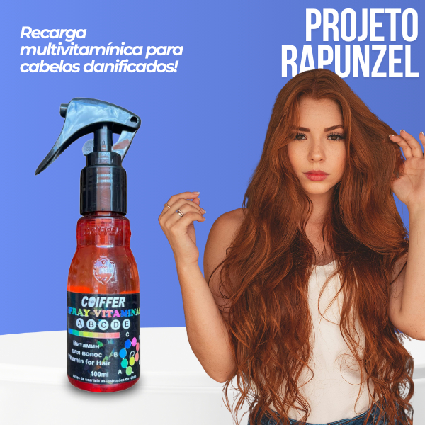 Spray Vitamina Coiffer 80ml Finalizador com Perfume Brilho e Hidratação 80ml