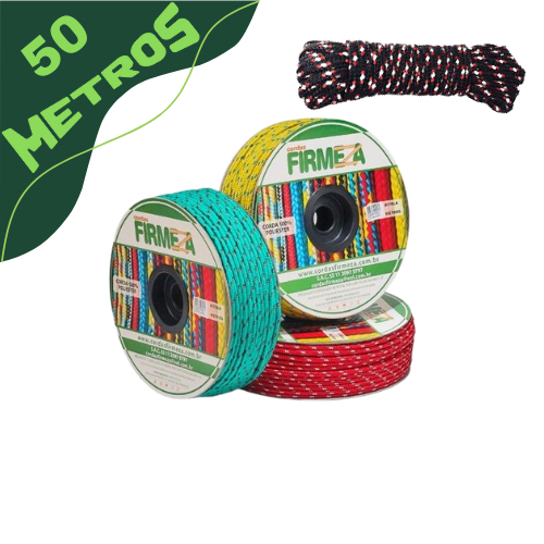 Corda Firmeza Trançada Amarração de Carga em Polipropileno 4mm Varias Medidas