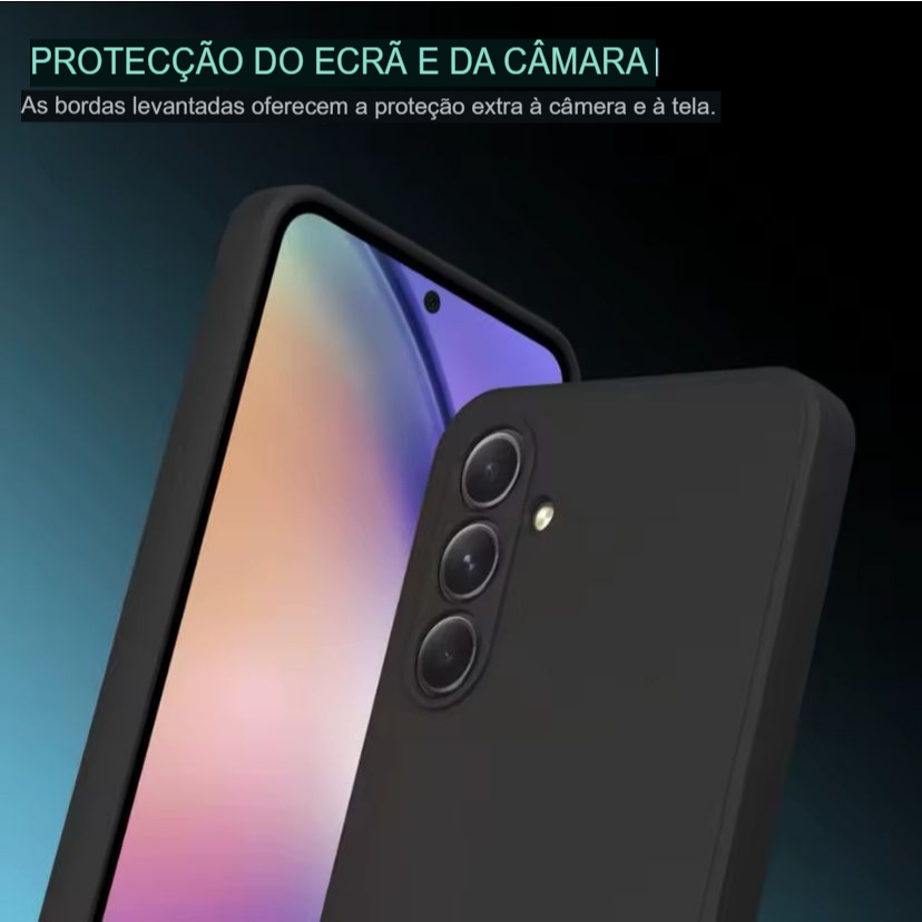 Capa Capinha Case Aveludada + Pelicula Cerâmica Para Samsung M55