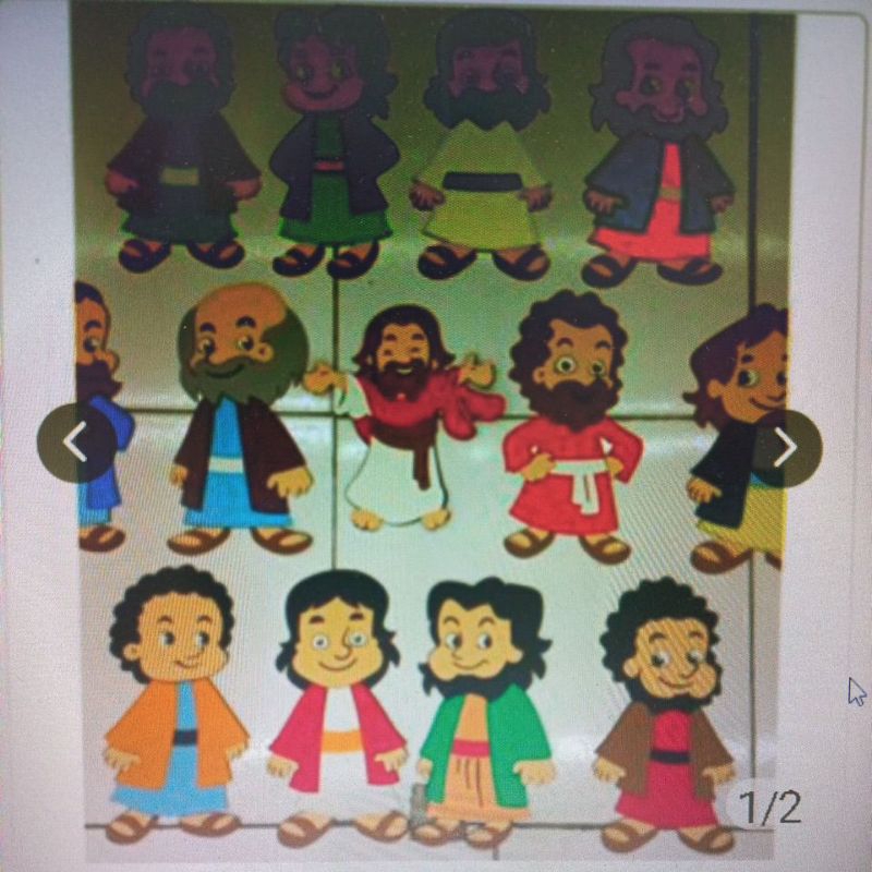 Kit Painel 12 Discípulos com Jesus 27cm – Personagens Bíblicos Jesus, Pedro, Tiago, João, Tomé