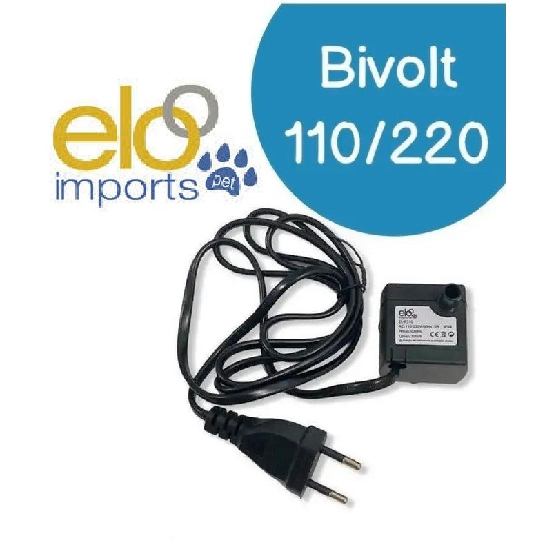 Bomba Submersa 300 Lt/h Bivolt Automática Controle De Vazão. P/ Fontes Bebedouro Aquário Hidroponia em Oferta na Shopee