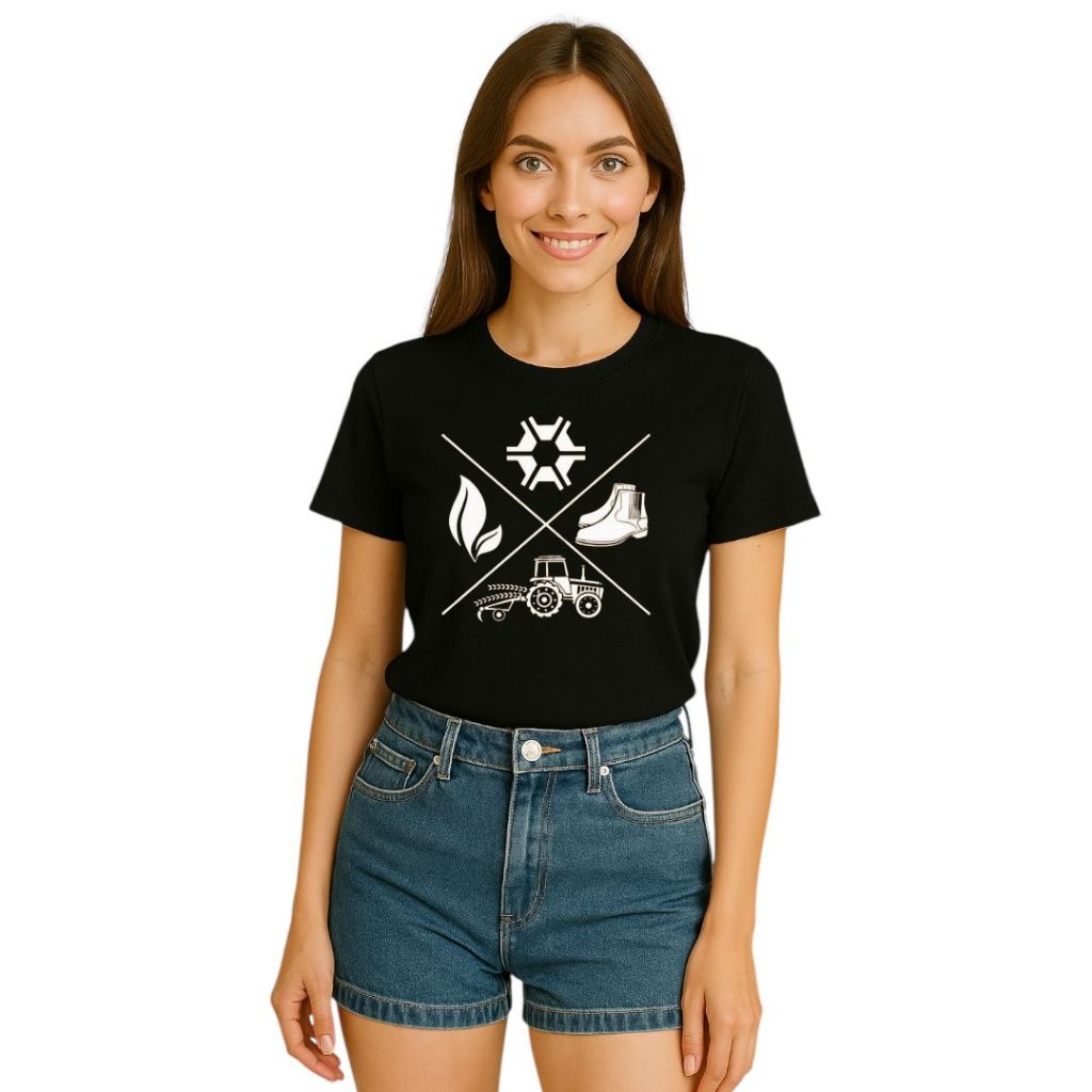 T-Shirt Camiseta Agro Boiadeira Lançamento Básica Feminina 100% Algodão Festa de Peão Entrega Imediata