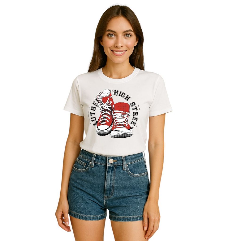 T-Shirt High Street All Retrô Lançamento Estampa Streetwear Básica T-Shirt Unissex Algodão Atacado Entrega Imediata