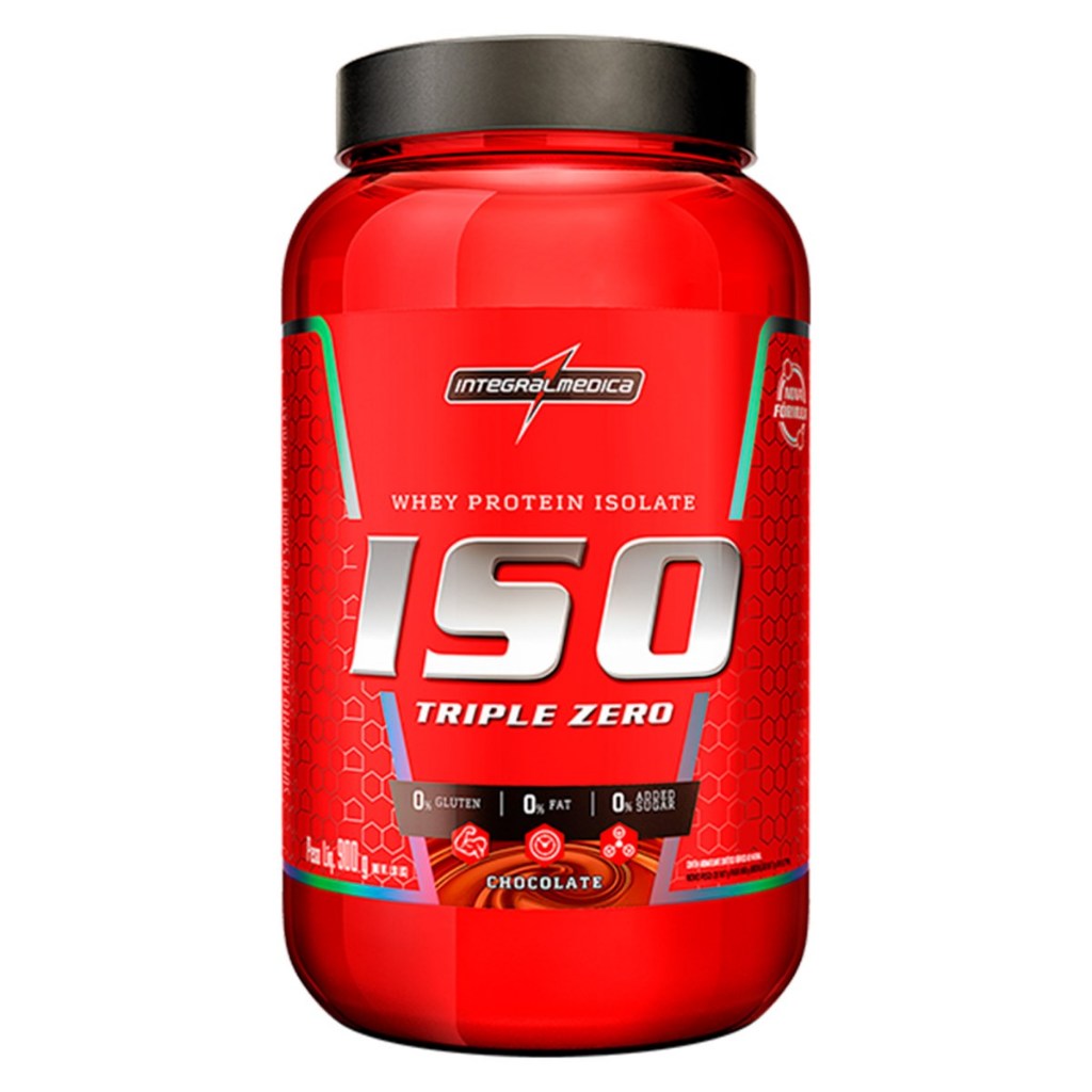 Integralmedica ISO Triple Zero Whey Protein Isolado - Suplemento Alimentar Proteico - Pote 900g em Oferta na Shopee