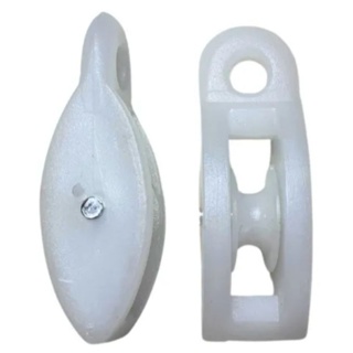 CARRETILHAS/ROLDANAS SIMPLES PARA VARAIS DE TETO OU PAREDE BRANCA OU PRETA em Oferta na Shopee