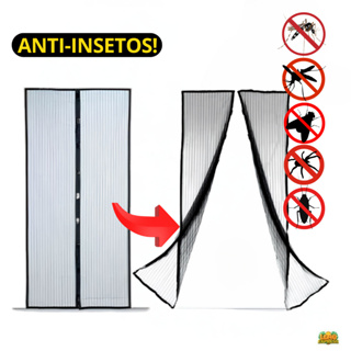 Tela Mosquiteiro Cortina Magnética para Porta Protetor de Porta Contra Insetos com Velcro Adesivo em Oferta na Shopee