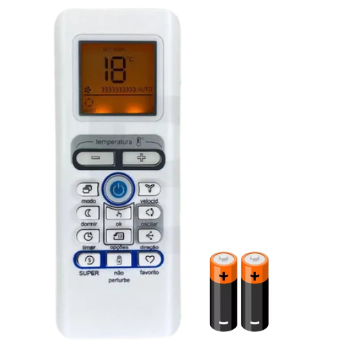 Controle Remoto Para Ar Condicionado Springer Midea, Comfee e Muller, 42MACA09S5, 38KCX09S5, 42MAQA09S5