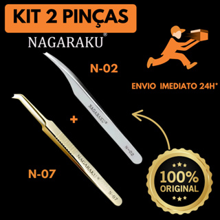 Kit 2 Pinças Nagaraku N-02 e N-07 Extensão Alongamento de Cílios Original Envio Imediato 24h em Oferta na Shopee