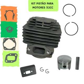 Cilindro Pistão 44mm Roçadeira Importada Multimarcas 52cc em Oferta na Shopee