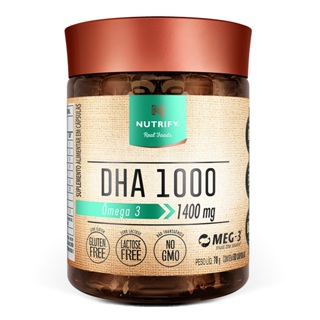 Nutrify - DHA 1000 - Suplemento de Ácidos Graxos Ômega 3 - Saúde Cardiovascular e Cerebral - 60 Caps em Oferta na Shopee