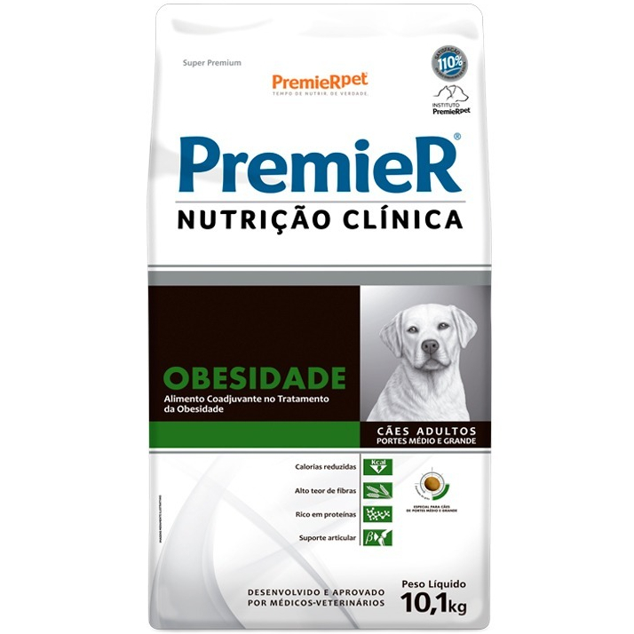 RAÇÃO PREMIER OBESIDADE CÃES ADULTOS PORTE MÉDIO E GRANDE 10.1KG