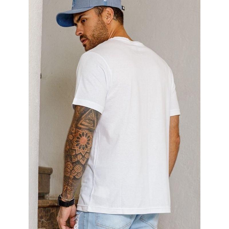camiseta masculina branca lisa Basica
