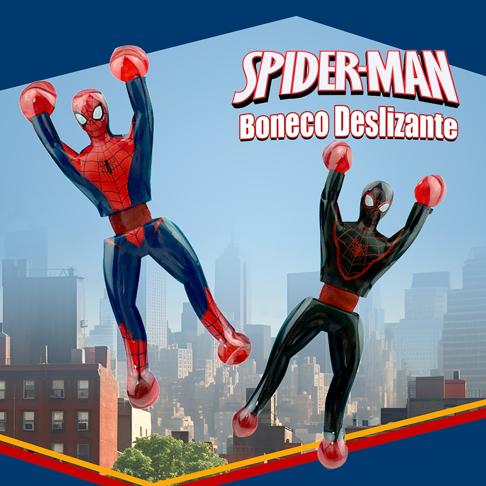 Boneco Escalador Homem Aranha Deslizante Spider Man Marvel Vingadores Homem De Ferro e Hulk Toyng