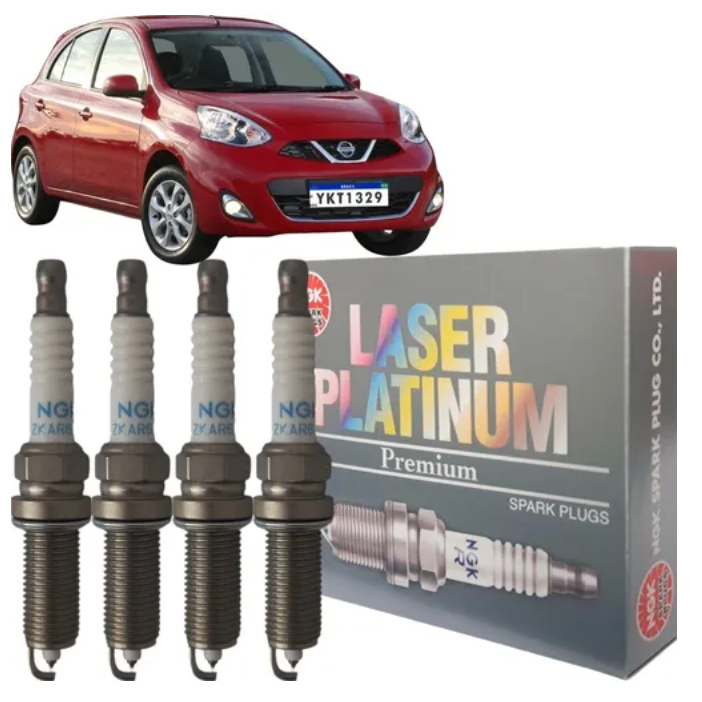 Jogo De Vela Original Ngk  Nissan March 1.6 16v Flex 06/2011 2012 2013 2014 2015 2016 2017  10/2018