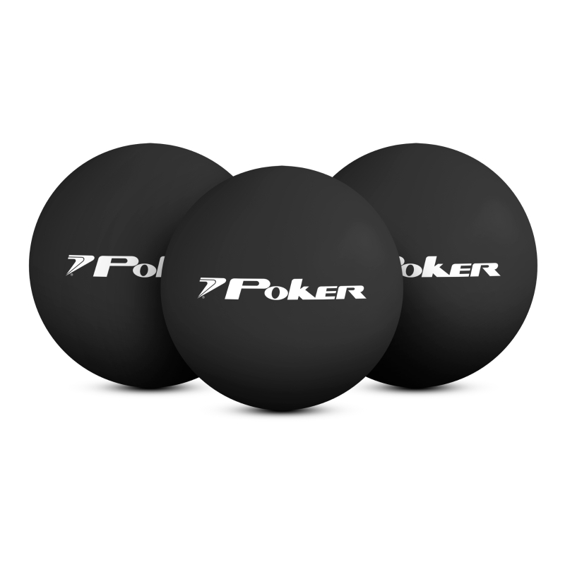 KIT COM 3 BOLAS FRESCOBOL POKER OFICIAL BORRACHA JOGOS TREINOS E LAZER