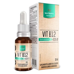 Nutrify Vitamina B12 Gotas – Limão e Morango – Alta Concentração – Ideal para Vegetarianos