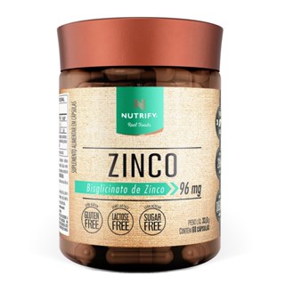 Nutrify - Zinco 60 Cápsulas - Imunidade, Cabelo, Pele e Visão - Ação Antioxidante - Sabor Neutro em Oferta na Shopee