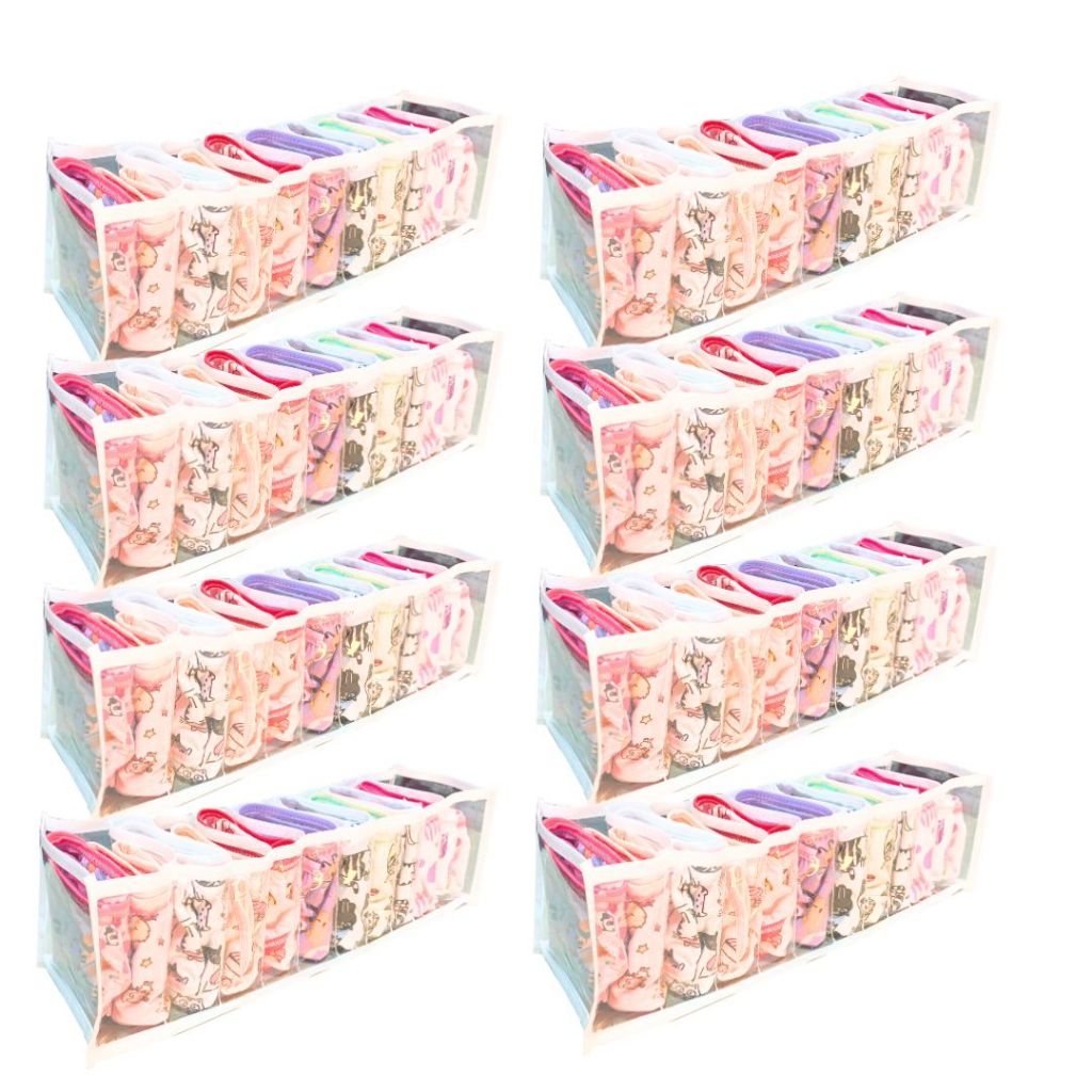 8 Colmeia Organizadora de Gaveta bebê/Adulto/Organizador de guarda roupa – Tamanhos P, M, G e GG