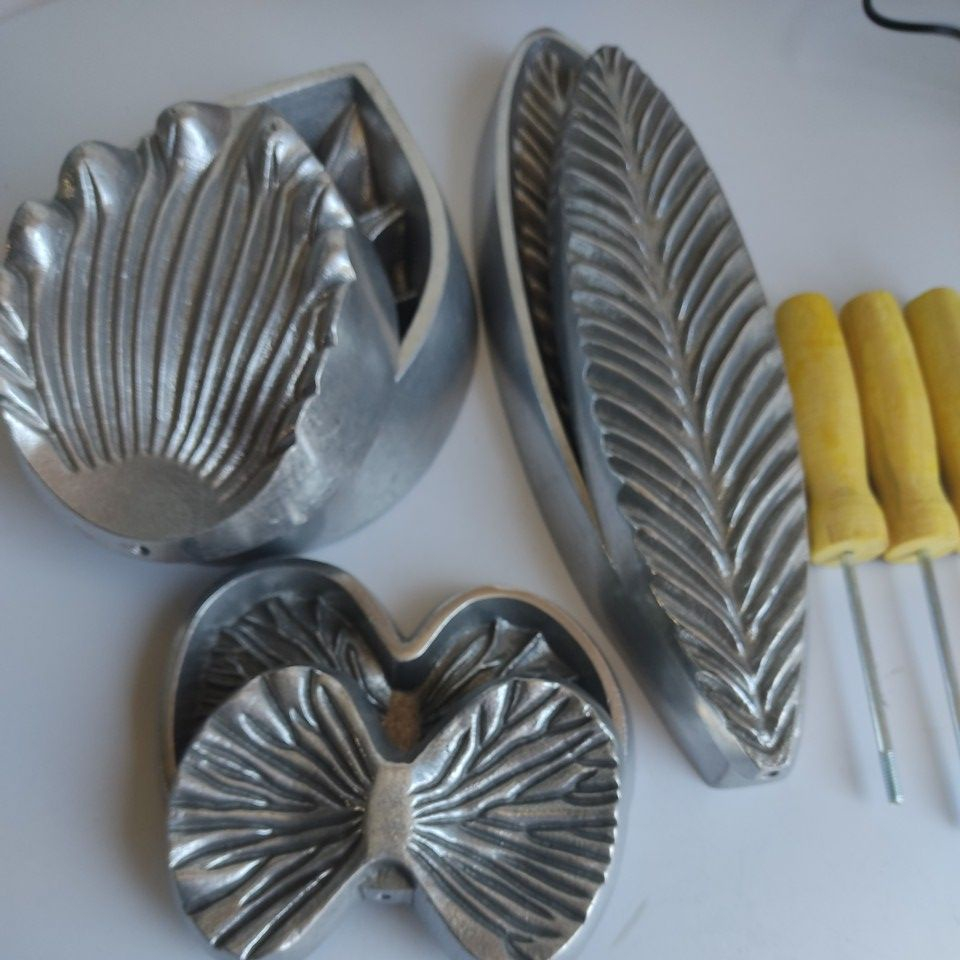 Frisadores Golfradores Alumínio, Folha do Coqueiro, Copo de Leite Galla , Orquídea Vanda . kit 3 Peças