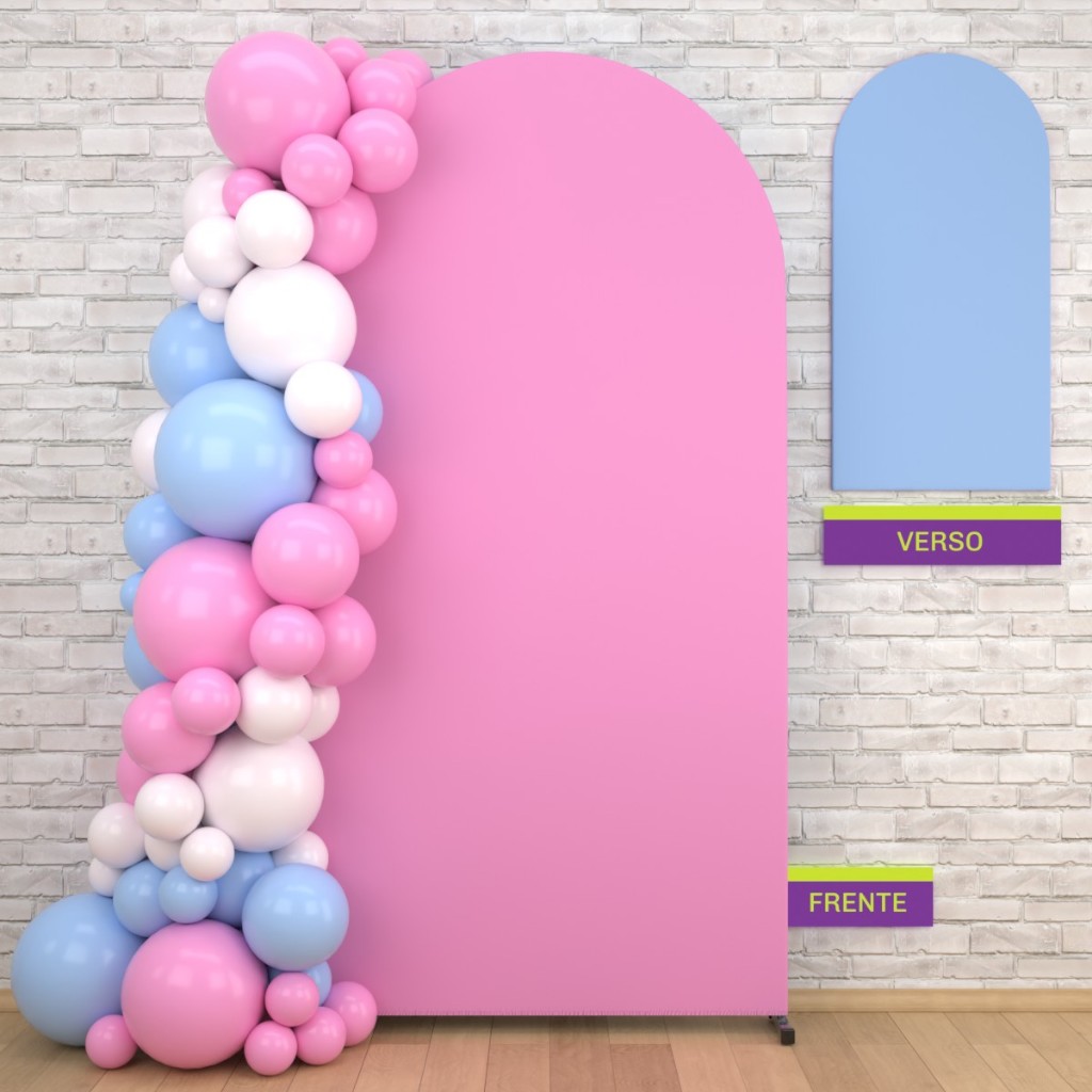 Painel de Festa Romano Dupla Face 2x1m Capa Painel Arco Decoração Festa Aniversário Cores Lisas Veste Fácil Sublimado · foto 2