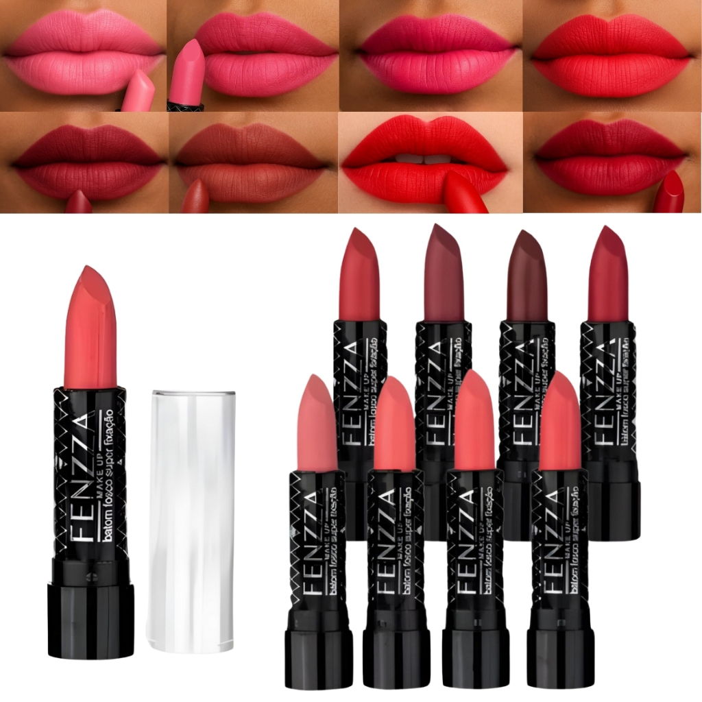 Kit 8 Batons Efeito Matte Longa Duração Batom 8 Cores Lindas em Oferta na Shopee