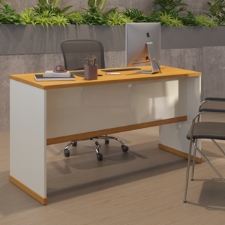 Mesa Escrivaninha de Escritório Office Tampo MDP 25mm Largura 136cm Berlin em Oferta na Shopee