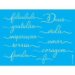 Stencil Opa 15x20 Palavras Lettering OPA 2832