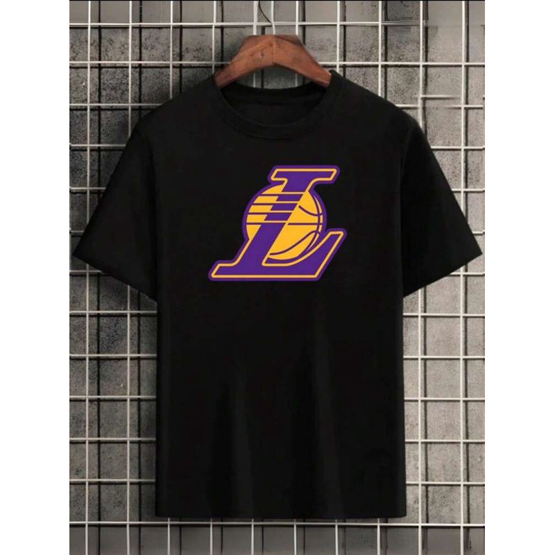 Camiseta Lakers Camisa Masculina Estampada Blusa Time Basquete 100% Algodão Premium