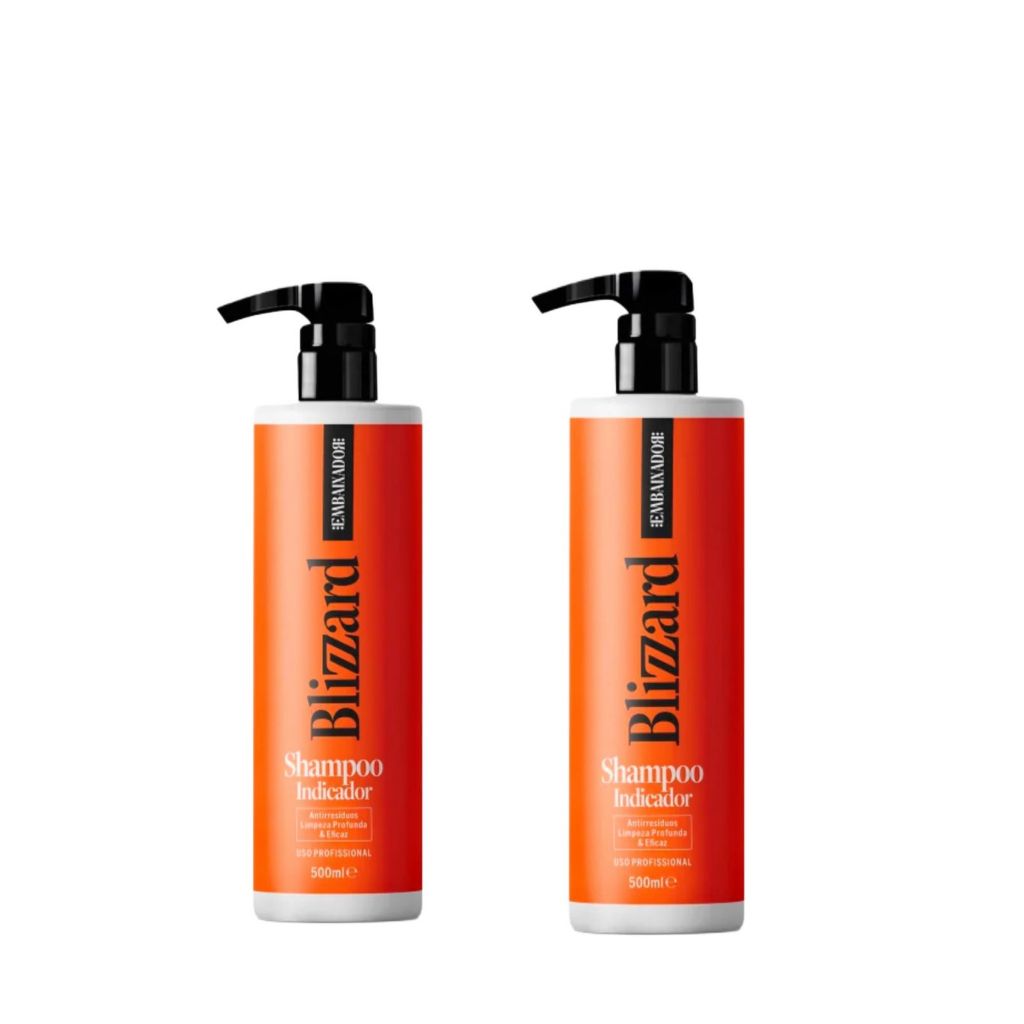 kit com 2 Shampoo Indicador Anti Resíduos Blizzard Embaixador 500ml