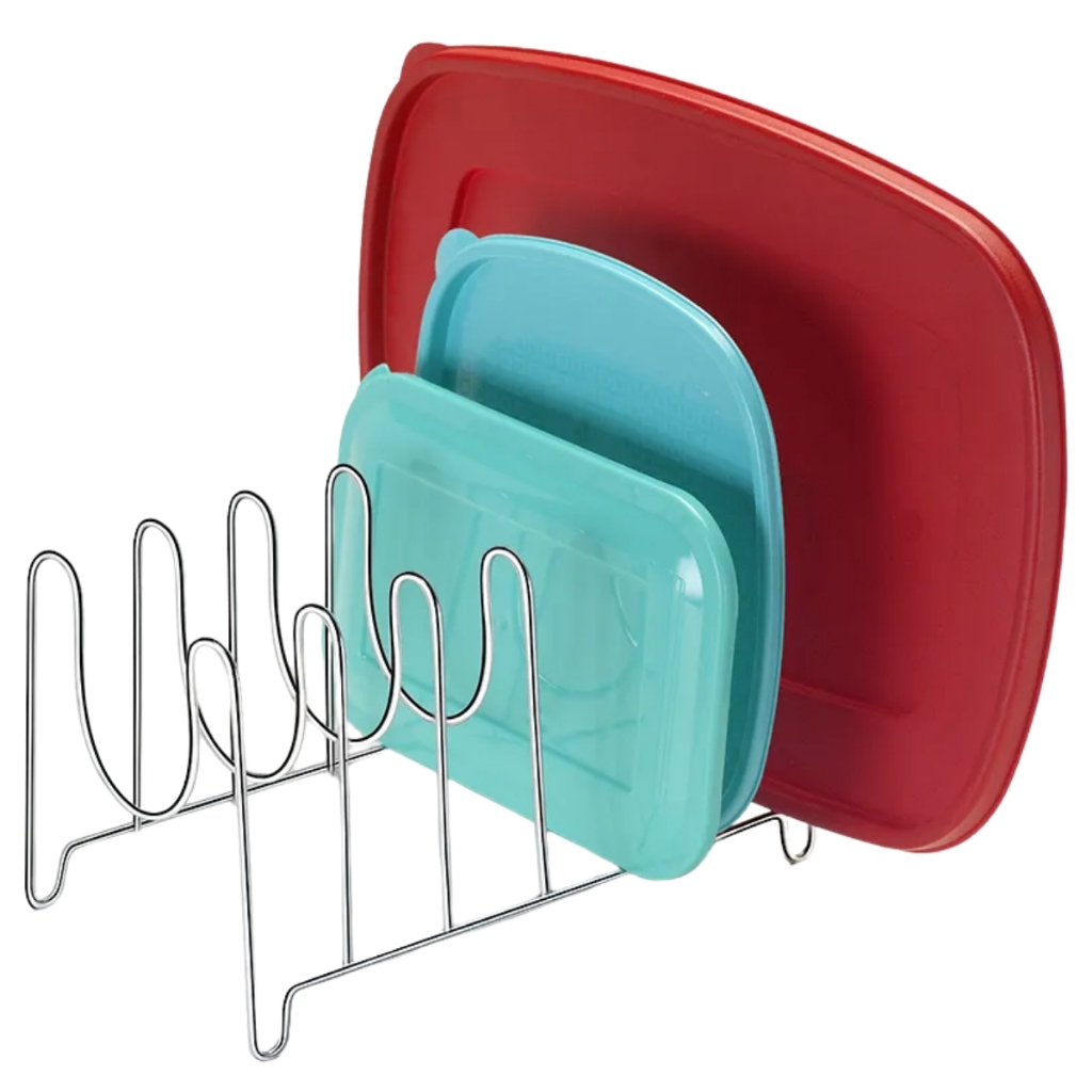 Suporte Organizador De Tampas Panela Potes De Apoiar Em Aço Arthi em Oferta na Shopee