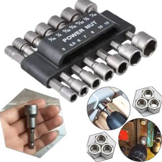 jogo De Soquetes Profissional Para Furadeira E Parafusadeira Bits Sextavado em Oferta na Shopee