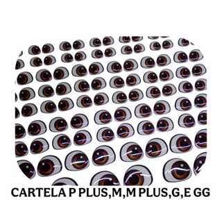 Cartela Combo De Olhos Resinado P Plus/m/m Plus/g E Gg 49 PARES Mbh 01 em Oferta na Shopee