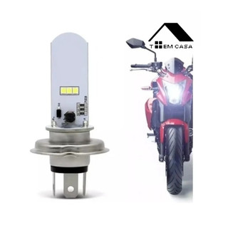 Lâmpada De Farol Moto De Led H4 8000k 12V acessório moto