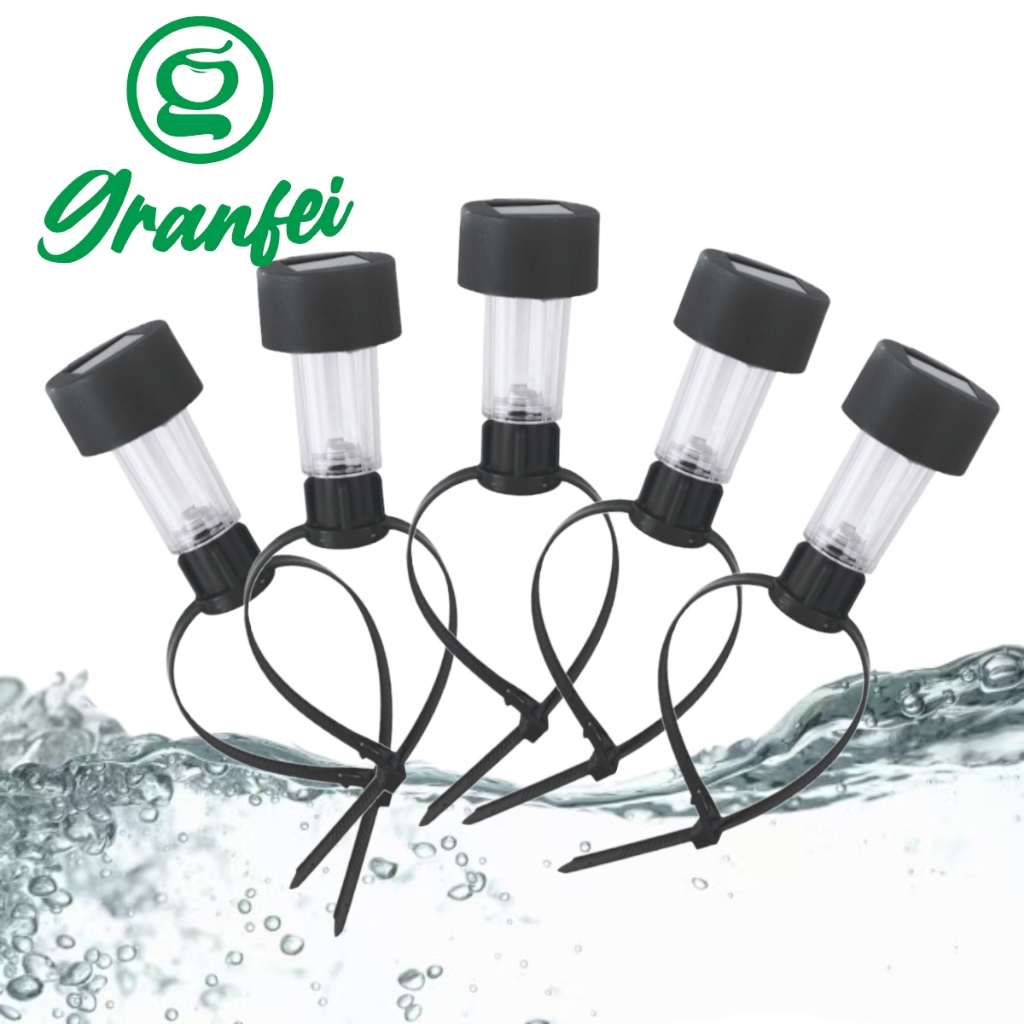 KIT Tomada de Terra Alimentada por Energia Solar Luz Quente/RGB - Jardim, Cerca, Piscina 10-20 Chenx