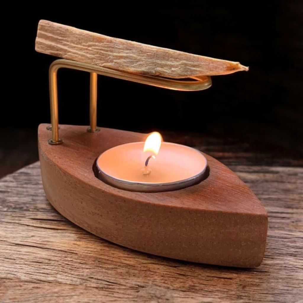 Imagem Incensário Palo Santo + 1vela + lasca de palo santo - Mais vendido