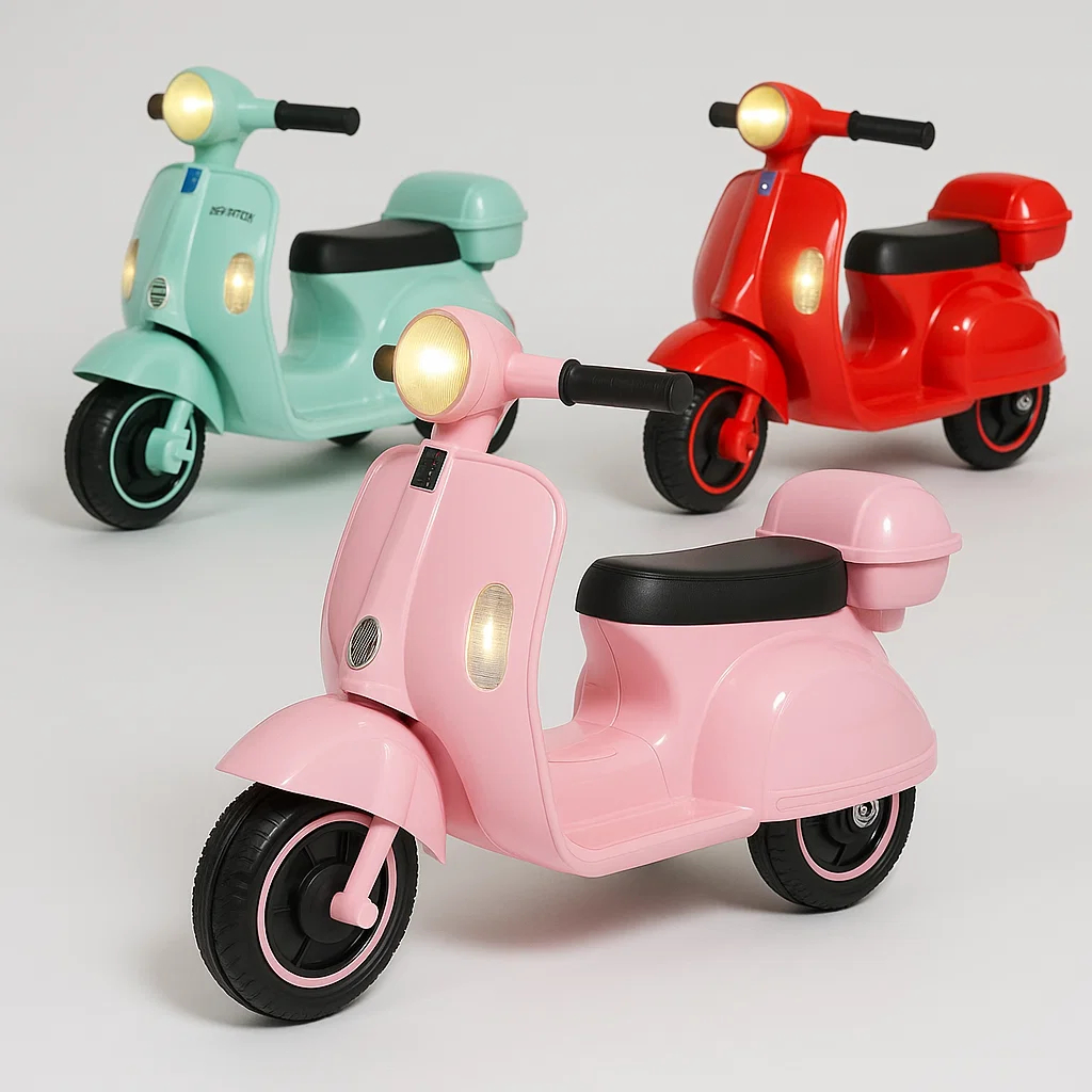 UniToys Moto Elétrica Infantil 6V Scooter Avespa Até 30Kg