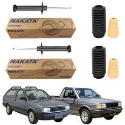 PAR AMORTECEDOR TRASEIRO PARATI E SAVEIRO QUADRADA DE 1984 A 1996 NAKATA + KIT