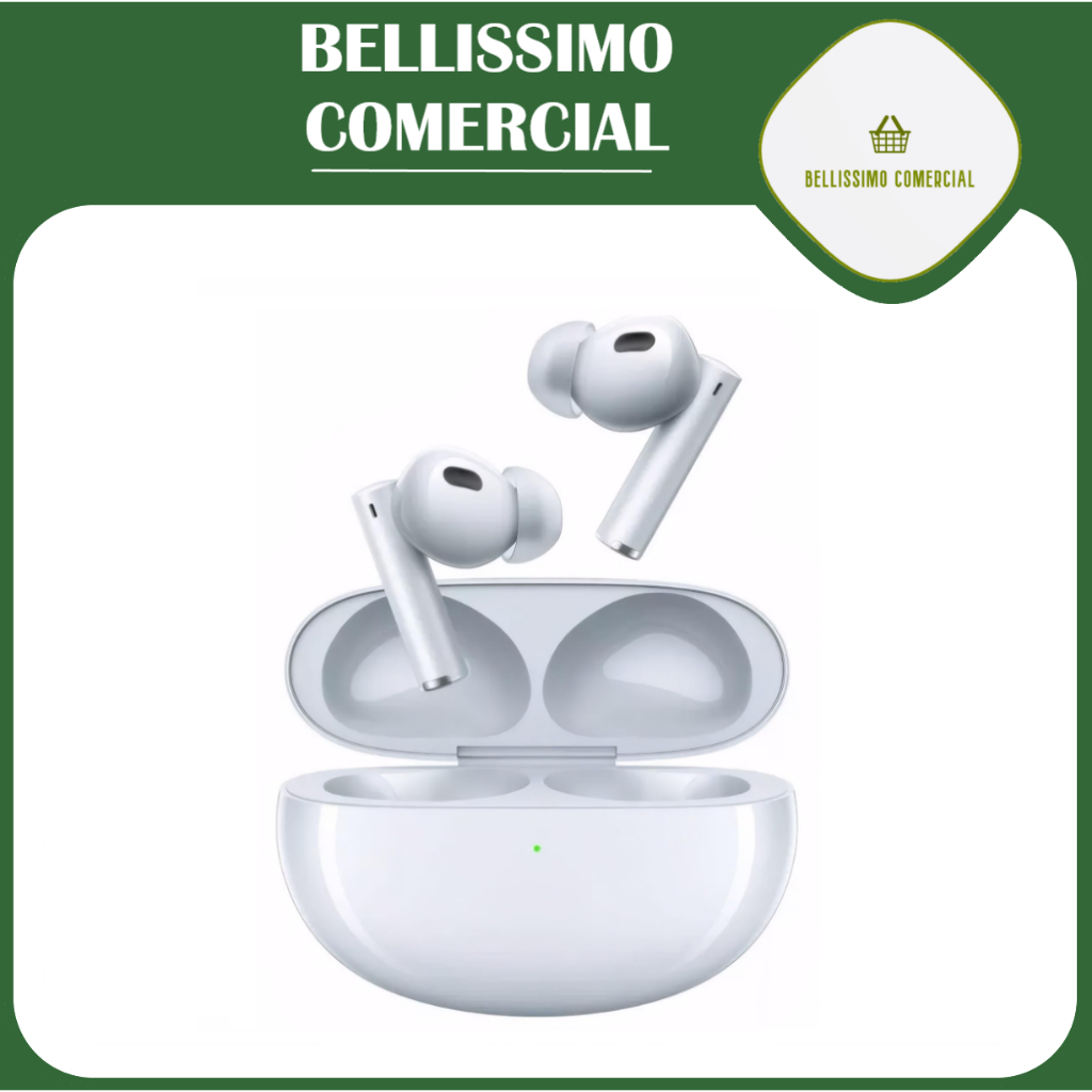 Realme Buds Air 6 Pro – Som Espacial 3D, 40h de Bateria e Conectividade Bluetooth 5.3 – Branco em Oferta na Shopee