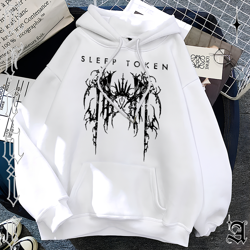 Moletom Canguru Blusa De Frio Sleep Simbolo Banda Rock Gotic Token Unissex