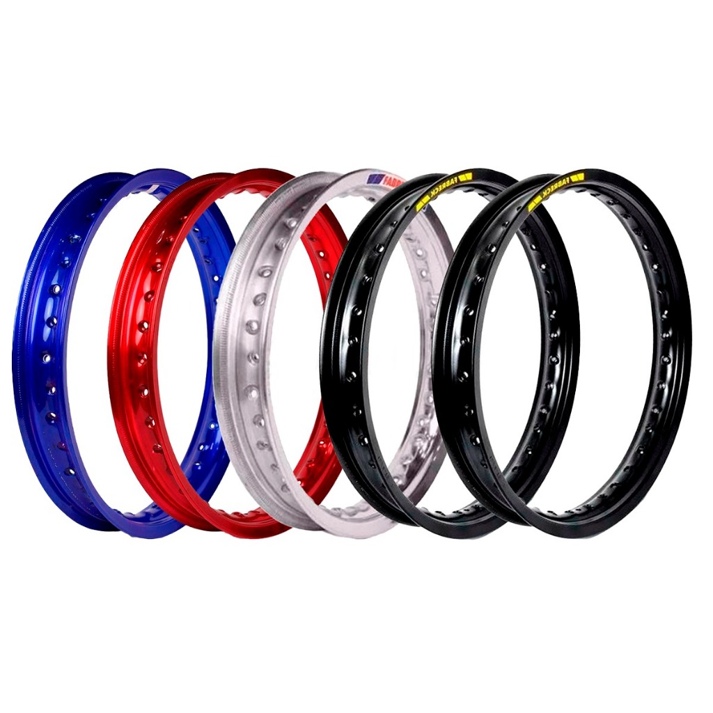 Par de Aro Dianteiro Traseiro Alumínio 21X185 E 18X215 Yamaha XTZ 125 250 Lander Tenere 250 Fabreck