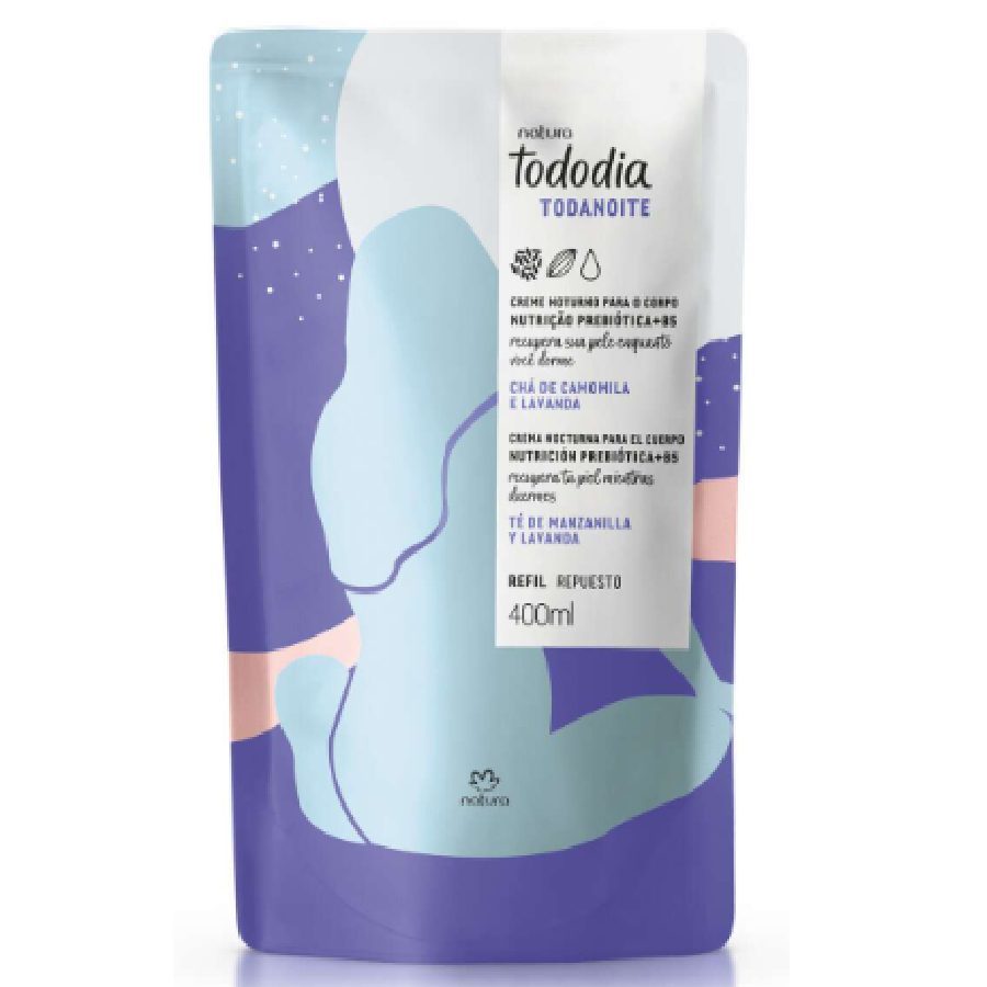 KIT 06 Refis Hidratantes Natura Tododia Algodão 400ml
