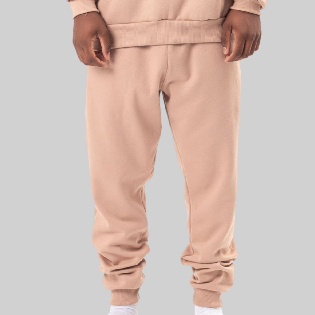 Calça de Moletom Streetwear Unissex Bege - Men Clothes