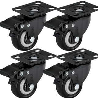 Kit 4 Rodinhas Para Moveis  Rodizios Rodas Reforcada Com Trava 50mm 2" Polegadas 400kg Marca RRJ em Oferta na Shopee