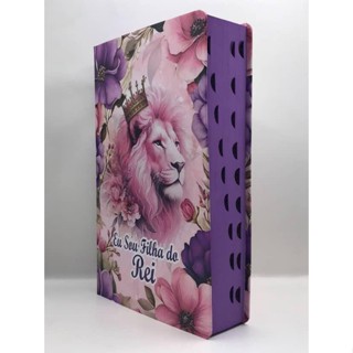 Bíblia Sagrada Tamanho Grande Com Harpa Palavras de Jesus em vermelho Leão rei Rosas em Oferta na Shopee