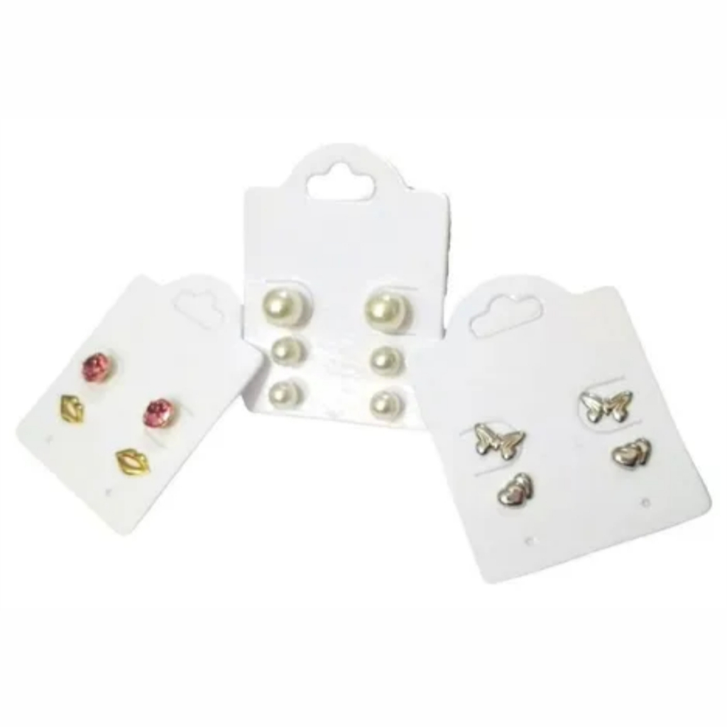 Cartelas para bijuterias Tag, 3 Modelos (correntinha;gravatinha;cartela) CX0014;3 00 Unidades