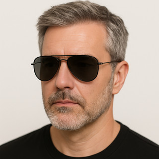 Óculos de Sol Piloto Com Armação de Metal Com Proteção Uv400 Escuro Estiloso Passeios Moda MD-19